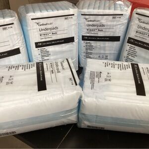 6 packages  cardinal health Light Absorbency Underpads -